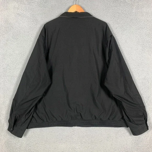 Polo Ralph Lauren Jacket Mens 4XLT Faded Black Bi-Swing Windbreaker Plaid Lined